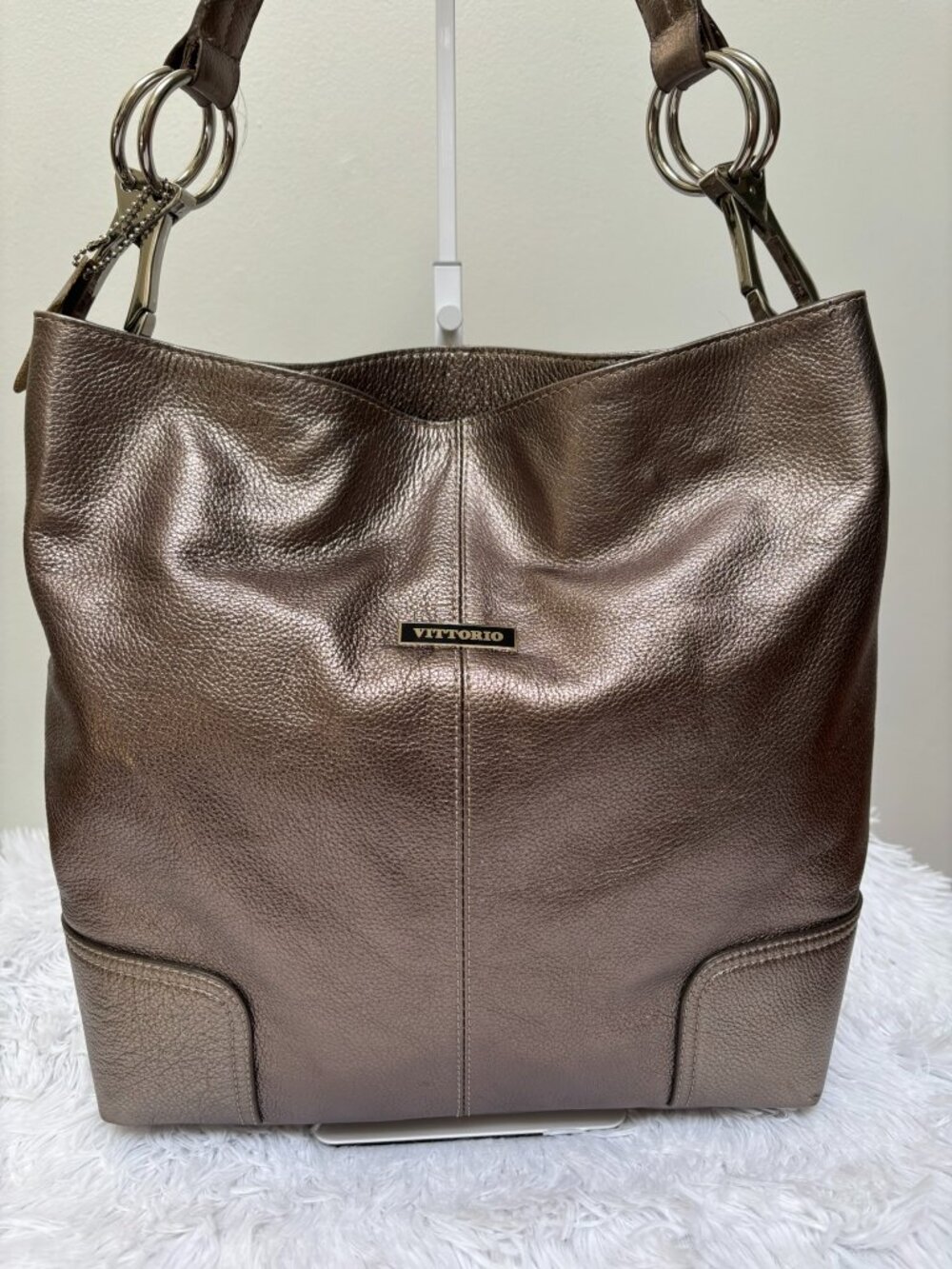 Vittorio Bronze Genuine Leather Shoulder Bag
